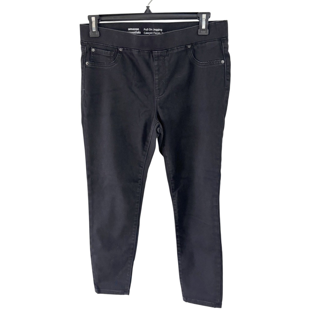 Amazon Essentials Wms Everyday Minimalist Pull On Jegging Black Skinny Jeans 12S